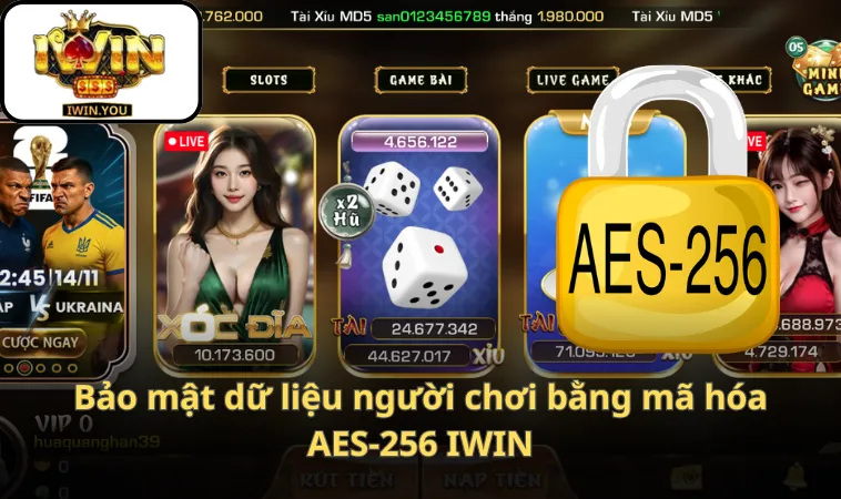 Bảo mật dữ liệu người chơi bằng mã hóa AES-256 IWIN
