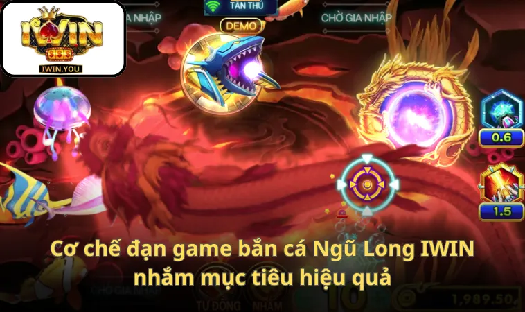 Cơ chế đạn game bắn cá Ngũ Long IWIN nhắm mục tiêu hiệu quả