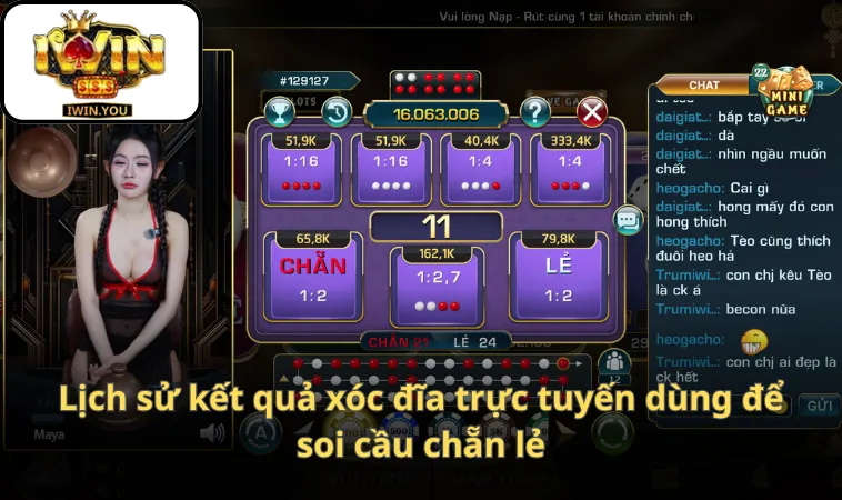 Lịch sử kết quả xóc đĩa trực tuyến dùng để soi cầu chẵn lẻ